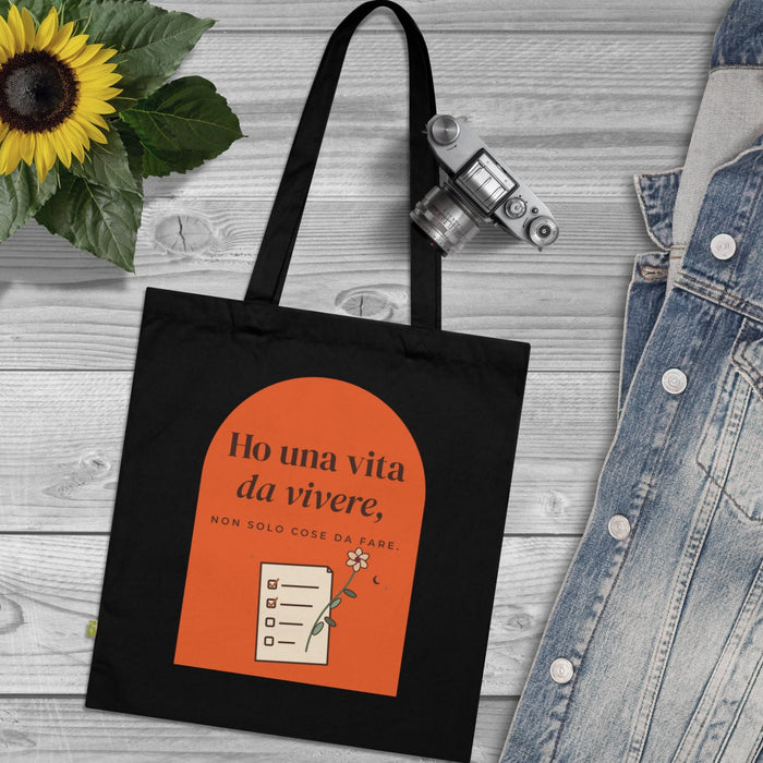 Shopping bag in cotone “Ho Una Vita Da Vivere”